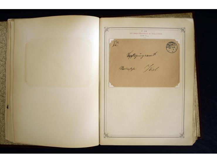1914/1918, interessante Sammlung mit ca. 380 Briefen und Karten auf Albenblättern mit frz. Beschriftung, dabei bessere Nummer