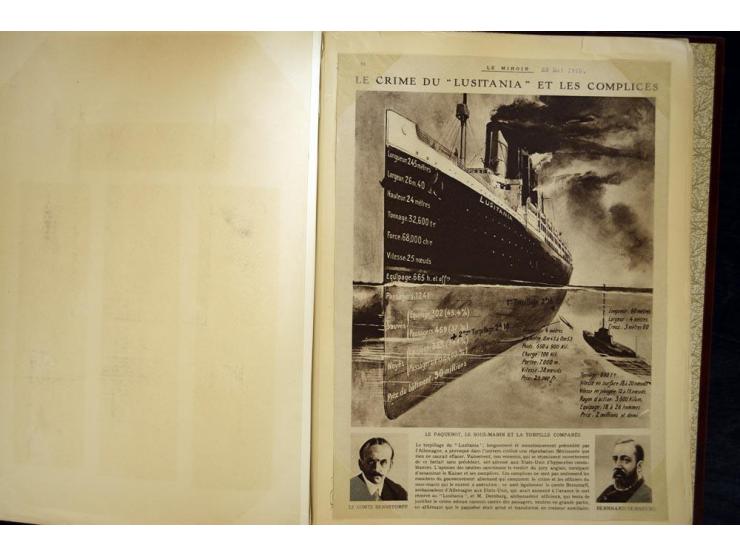 1914/1918, interessante Sammlung mit ca. 380 Briefen und Karten auf Albenblättern mit frz. Beschriftung, dabei bessere Nummer