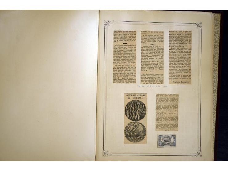 1914/1918, interessante Sammlung mit ca. 380 Briefen und Karten auf Albenblättern mit frz. Beschriftung, dabei bessere Nummer