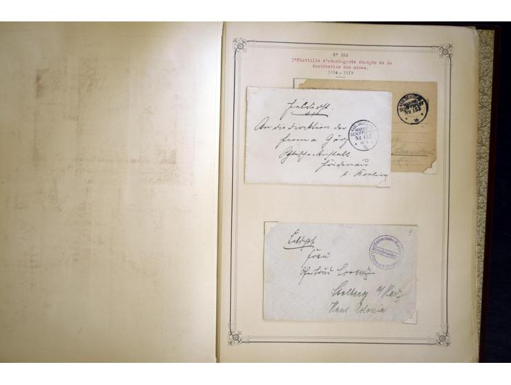 1914/1918, interessante Sammlung mit ca. 380 Briefen und Karten auf Albenblättern mit frz. Beschriftung, dabei bessere Nummer