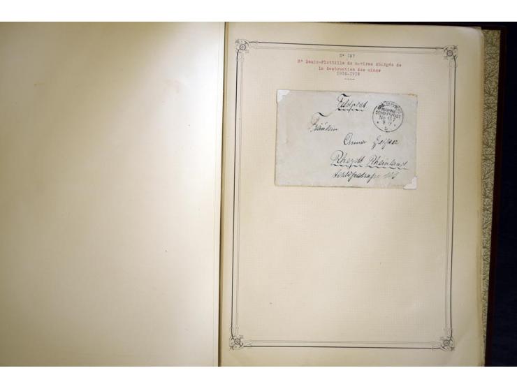 1914/1918, interessante Sammlung mit ca. 380 Briefen und Karten auf Albenblättern mit frz. Beschriftung, dabei bessere Nummer