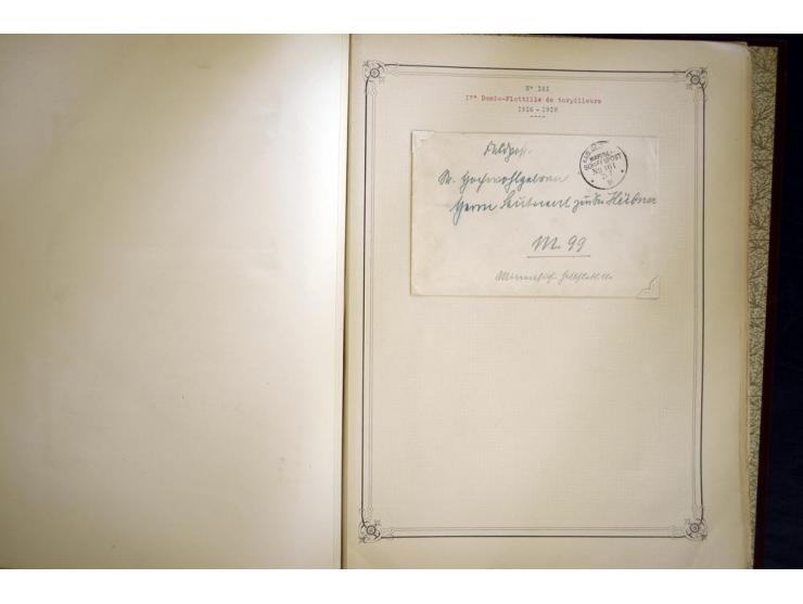 1914/1918, interessante Sammlung mit ca. 380 Briefen und Karten auf Albenblättern mit frz. Beschriftung, dabei bessere Nummer