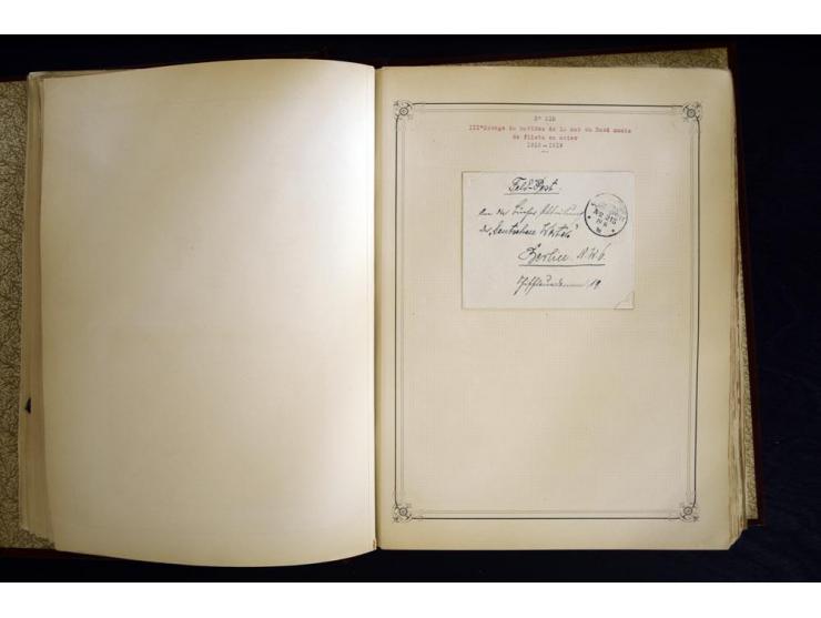 1914/1918, interessante Sammlung mit ca. 380 Briefen und Karten auf Albenblättern mit frz. Beschriftung, dabei bessere Nummer