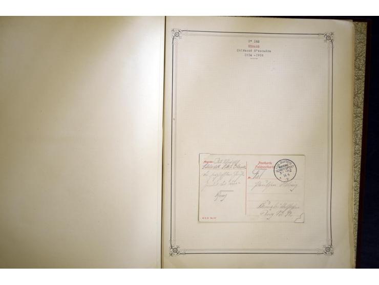 1914/1918, interessante Sammlung mit ca. 380 Briefen und Karten auf Albenblättern mit frz. Beschriftung, dabei bessere Nummer