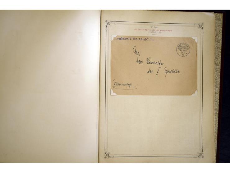 1914/1918, interessante Sammlung mit ca. 380 Briefen und Karten auf Albenblättern mit frz. Beschriftung, dabei bessere Nummer