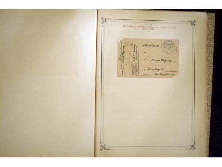 1914/1918, interessante Sammlung mit ca. 380 Briefen und Karten auf Albenblättern mit frz. Beschriftung, dabei bessere Nummer