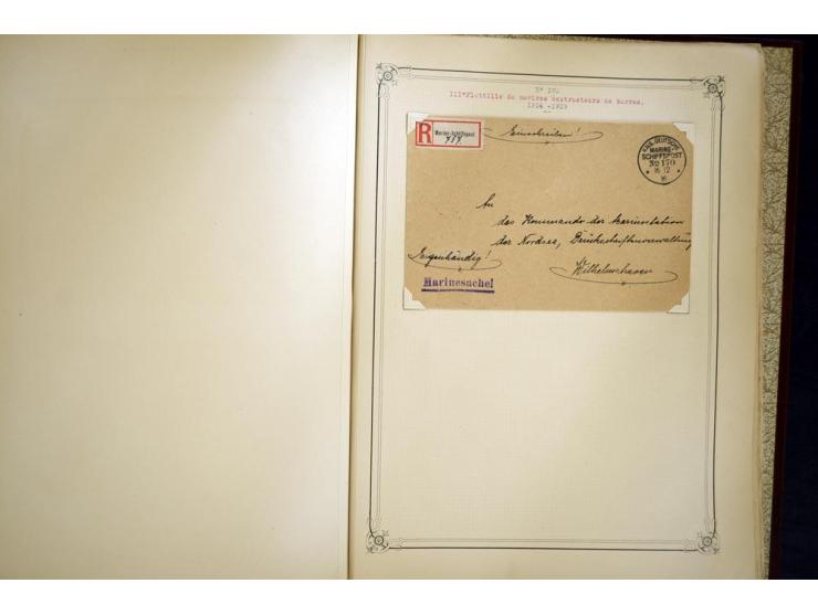 1914/1918, interessante Sammlung mit ca. 380 Briefen und Karten auf Albenblättern mit frz. Beschriftung, dabei bessere Nummer