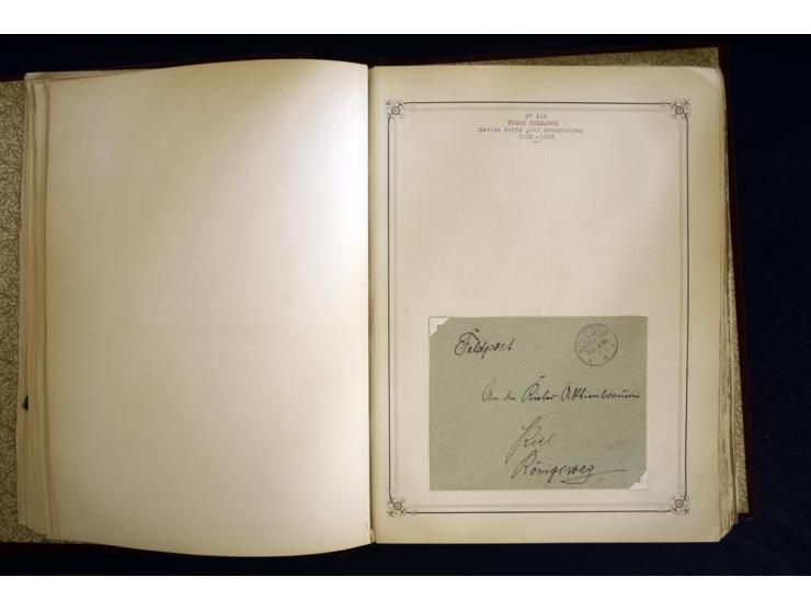 1914/1918, interessante Sammlung mit ca. 380 Briefen und Karten auf Albenblättern mit frz. Beschriftung, dabei bessere Nummer