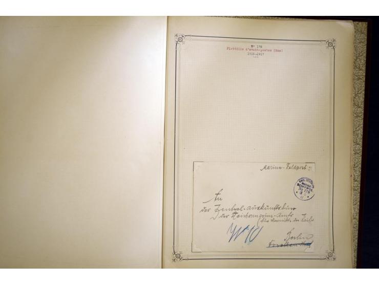 1914/1918, interessante Sammlung mit ca. 380 Briefen und Karten auf Albenblättern mit frz. Beschriftung, dabei bessere Nummer