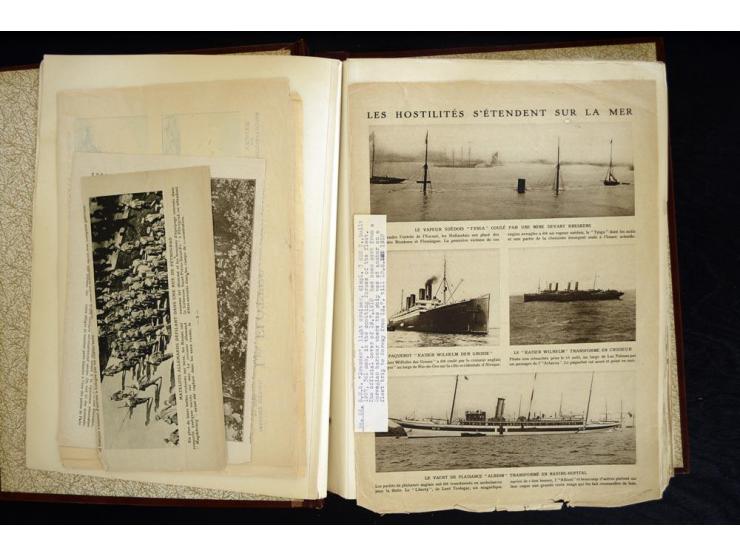 1914/1918, interessante Sammlung mit ca. 380 Briefen und Karten auf Albenblättern mit frz. Beschriftung, dabei bessere Nummer