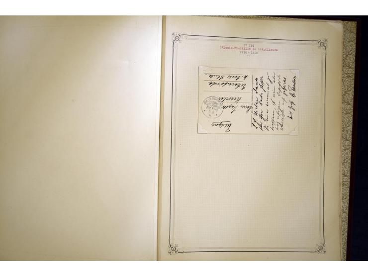 1914/1918, interessante Sammlung mit ca. 380 Briefen und Karten auf Albenblättern mit frz. Beschriftung, dabei bessere Nummer