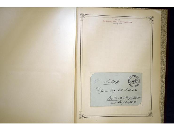 1914/1918, interessante Sammlung mit ca. 380 Briefen und Karten auf Albenblättern mit frz. Beschriftung, dabei bessere Nummer