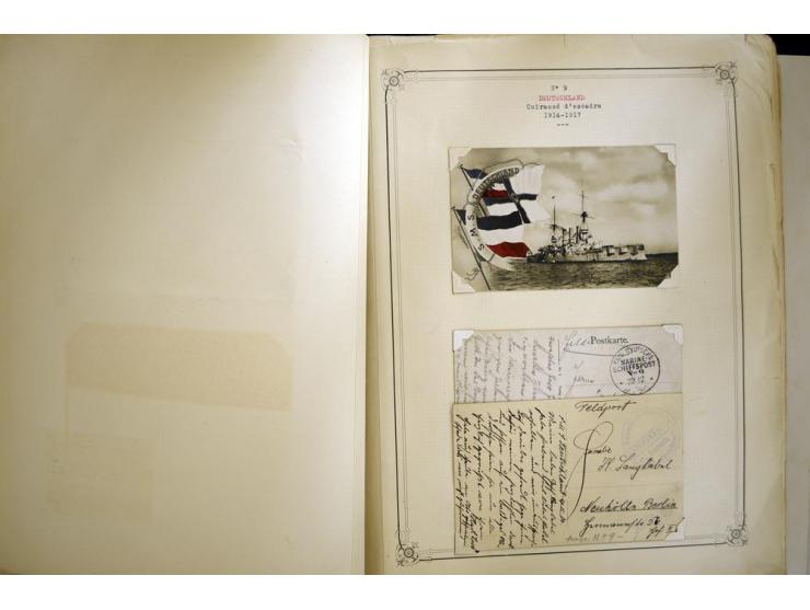 1914/1918, interessante Sammlung mit ca. 380 Briefen und Karten auf Albenblättern mit frz. Beschriftung, dabei bessere Nummer