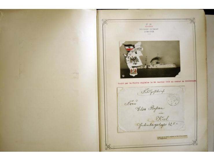 1914/1918, interessante Sammlung mit ca. 380 Briefen und Karten auf Albenblättern mit frz. Beschriftung, dabei bessere Nummer
