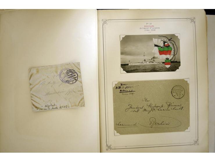 1914/1918, interessante Sammlung mit ca. 380 Briefen und Karten auf Albenblättern mit frz. Beschriftung, dabei bessere Nummer