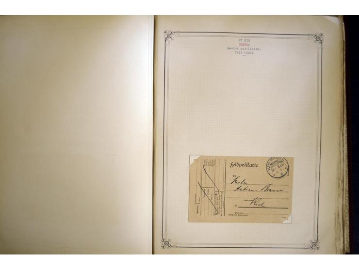 1914/1918, interessante Sammlung mit ca. 380 Briefen und Karten auf Albenblättern mit frz. Beschriftung, dabei bessere Nummer