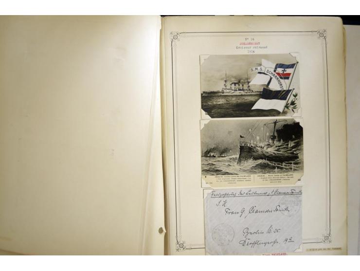 1914/1918, interessante Sammlung mit ca. 380 Briefen und Karten auf Albenblättern mit frz. Beschriftung, dabei bessere Nummer