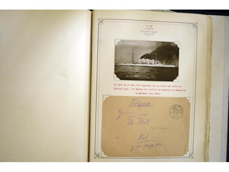 1914/1918, interessante Sammlung mit ca. 380 Briefen und Karten auf Albenblättern mit frz. Beschriftung, dabei bessere Nummer