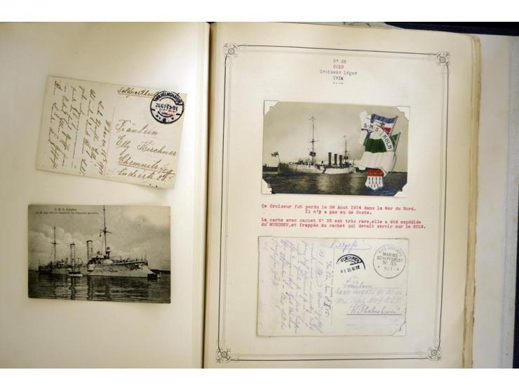 1914/1918, interessante Sammlung mit ca. 380 Briefen und Karten auf Albenblättern mit frz. Beschriftung, dabei bessere Nummer