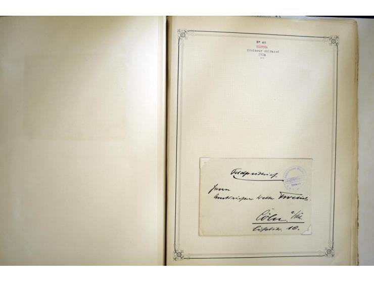 1914/1918, interessante Sammlung mit ca. 380 Briefen und Karten auf Albenblättern mit frz. Beschriftung, dabei bessere Nummer