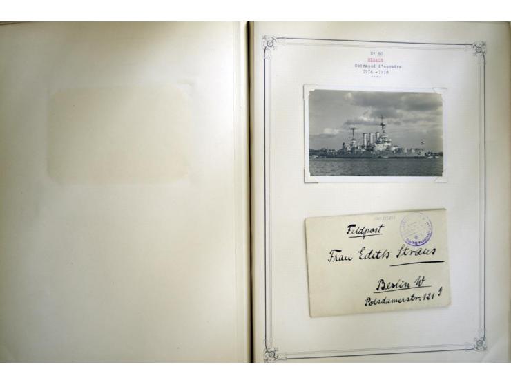 1914/1918, interessante Sammlung mit ca. 380 Briefen und Karten auf Albenblättern mit frz. Beschriftung, dabei bessere Nummer