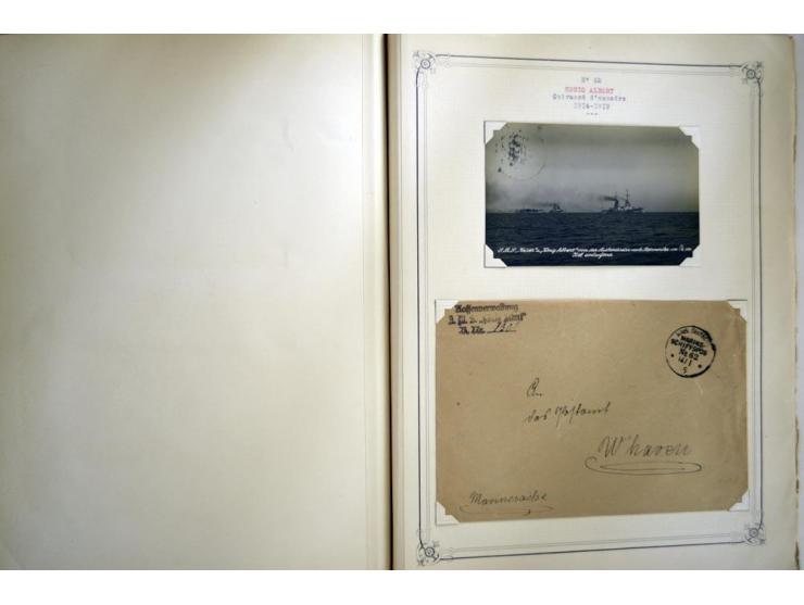 1914/1918, interessante Sammlung mit ca. 380 Briefen und Karten auf Albenblättern mit frz. Beschriftung, dabei bessere Nummer