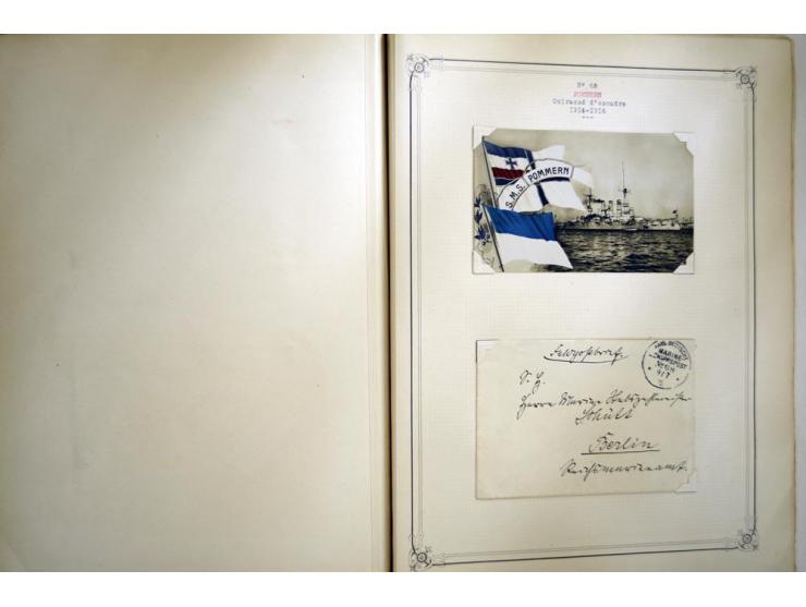 1914/1918, interessante Sammlung mit ca. 380 Briefen und Karten auf Albenblättern mit frz. Beschriftung, dabei bessere Nummer