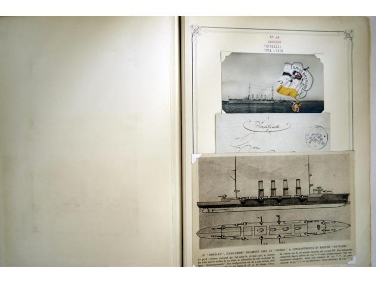 1914/1918, interessante Sammlung mit ca. 380 Briefen und Karten auf Albenblättern mit frz. Beschriftung, dabei bessere Nummer