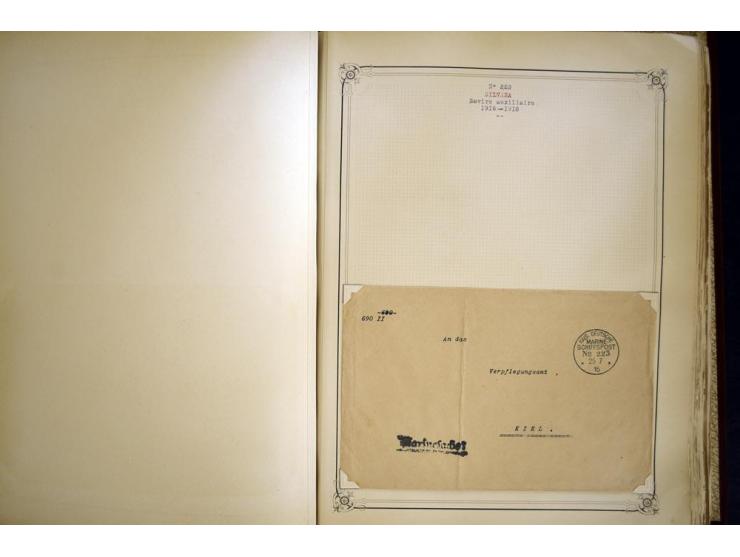 1914/1918, interessante Sammlung mit ca. 380 Briefen und Karten auf Albenblättern mit frz. Beschriftung, dabei bessere Nummer