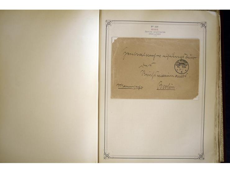 1914/1918, interessante Sammlung mit ca. 380 Briefen und Karten auf Albenblättern mit frz. Beschriftung, dabei bessere Nummer