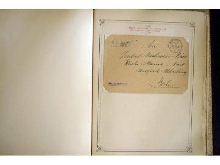 1914/1918, interessante Sammlung mit ca. 380 Briefen und Karten auf Albenblättern mit frz. Beschriftung, dabei bessere Nummer