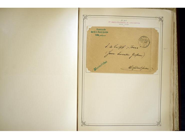 1914/1918, interessante Sammlung mit ca. 380 Briefen und Karten auf Albenblättern mit frz. Beschriftung, dabei bessere Nummer