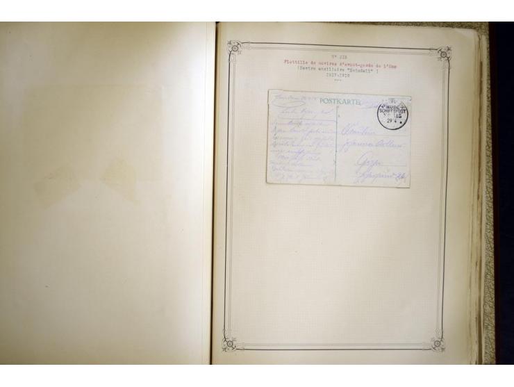 1914/1918, interessante Sammlung mit ca. 380 Briefen und Karten auf Albenblättern mit frz. Beschriftung, dabei bessere Nummer