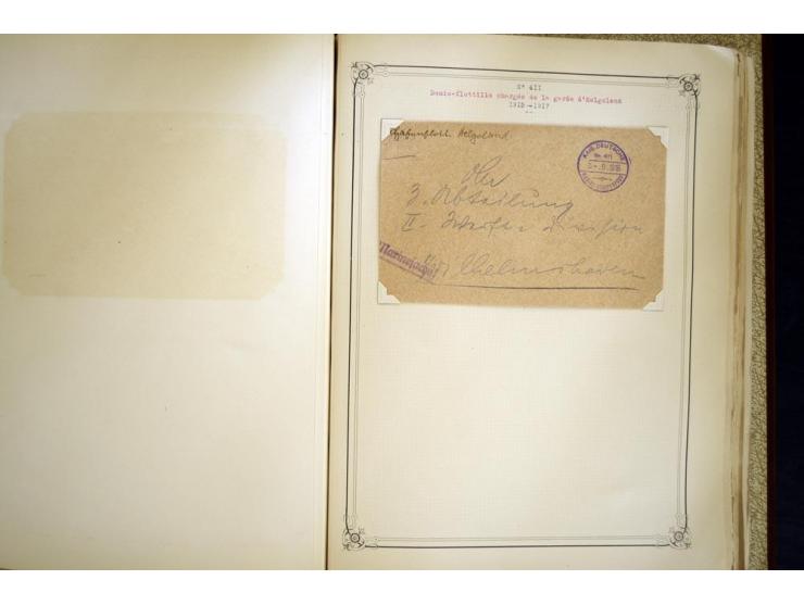 1914/1918, interessante Sammlung mit ca. 380 Briefen und Karten auf Albenblättern mit frz. Beschriftung, dabei bessere Nummer