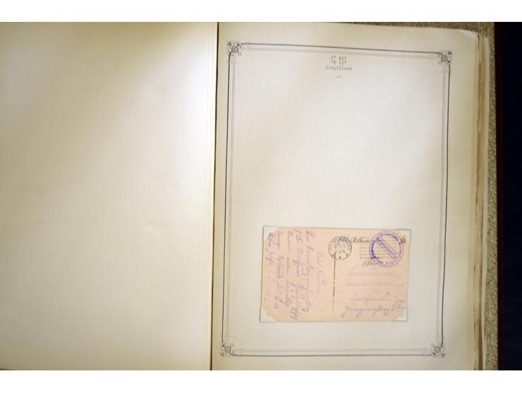 1914/1918, interessante Sammlung mit ca. 380 Briefen und Karten auf Albenblättern mit frz. Beschriftung, dabei bessere Nummer