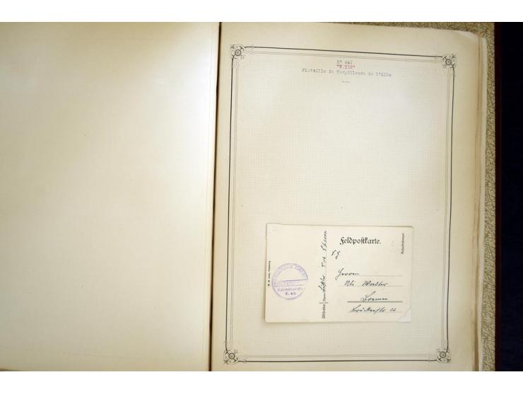 1914/1918, interessante Sammlung mit ca. 380 Briefen und Karten auf Albenblättern mit frz. Beschriftung, dabei bessere Nummer