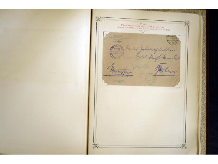 1914/1918, interessante Sammlung mit ca. 380 Briefen und Karten auf Albenblättern mit frz. Beschriftung, dabei bessere Nummer