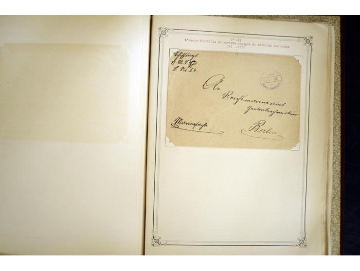 1914/1918, interessante Sammlung mit ca. 380 Briefen und Karten auf Albenblättern mit frz. Beschriftung, dabei bessere Nummer