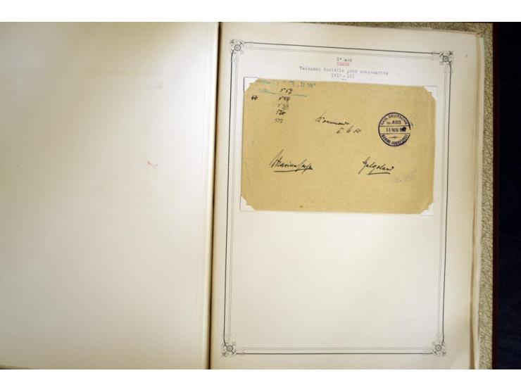 1914/1918, interessante Sammlung mit ca. 380 Briefen und Karten auf Albenblättern mit frz. Beschriftung, dabei bessere Nummer