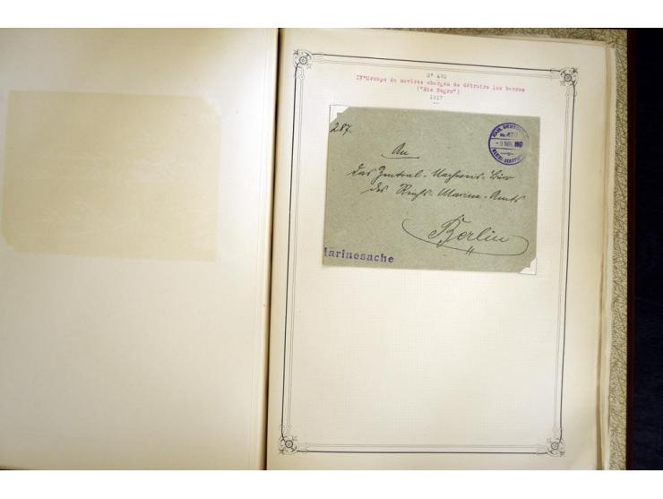 1914/1918, interessante Sammlung mit ca. 380 Briefen und Karten auf Albenblättern mit frz. Beschriftung, dabei bessere Nummer