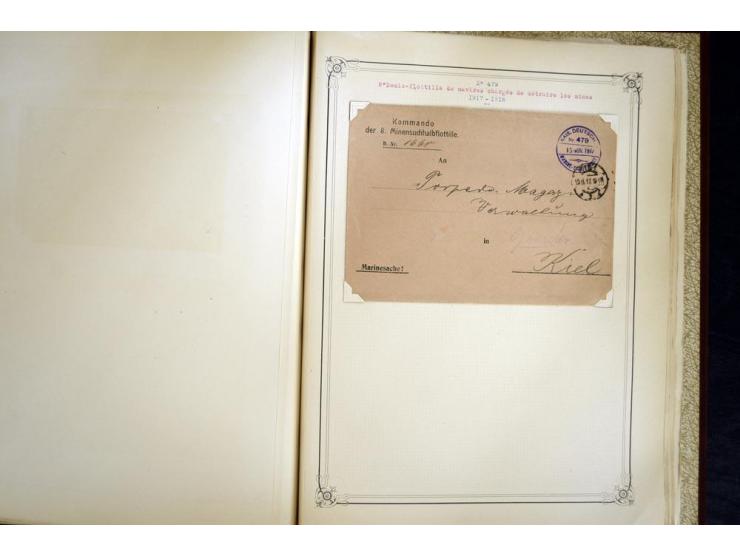 1914/1918, interessante Sammlung mit ca. 380 Briefen und Karten auf Albenblättern mit frz. Beschriftung, dabei bessere Nummer