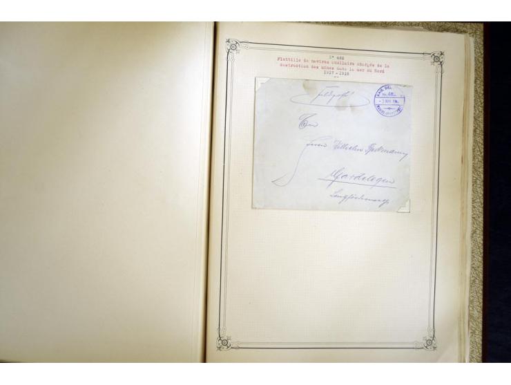 1914/1918, interessante Sammlung mit ca. 380 Briefen und Karten auf Albenblättern mit frz. Beschriftung, dabei bessere Nummer