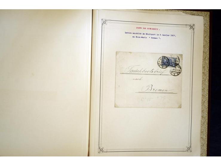 1914/1918, interessante Sammlung mit ca. 380 Briefen und Karten auf Albenblättern mit frz. Beschriftung, dabei bessere Nummer