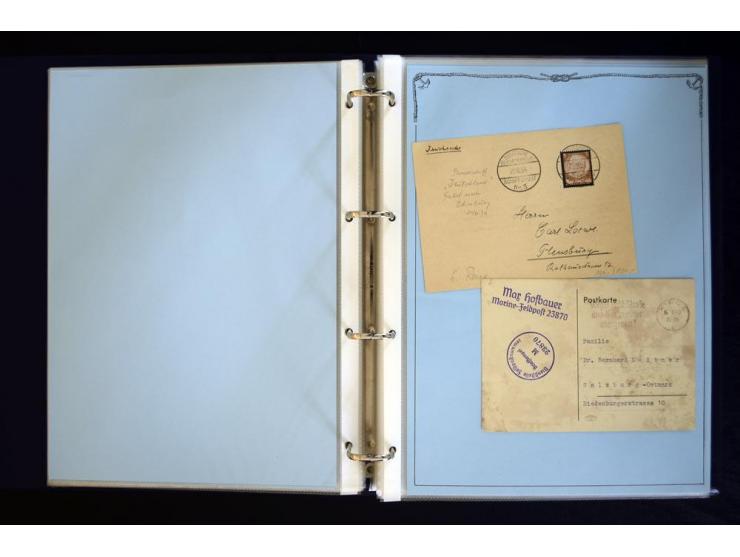 1920/1944, umfangreiche Sammlung "Marine-Schiffspost" mit über 100 Briefen und Karten mit entsprechenden Schiffspost-Stempeln