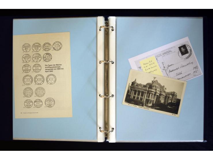 1920/1944, umfangreiche Sammlung "Marine-Schiffspost" mit über 100 Briefen und Karten mit entsprechenden Schiffspost-Stempeln