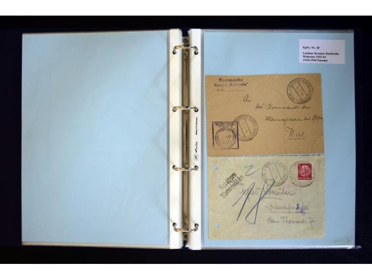 1920/1944, umfangreiche Sammlung "Marine-Schiffspost" mit über 100 Briefen und Karten mit entsprechenden Schiffspost-Stempeln