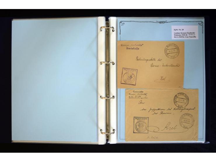 1920/1944, umfangreiche Sammlung "Marine-Schiffspost" mit über 100 Briefen und Karten mit entsprechenden Schiffspost-Stempeln