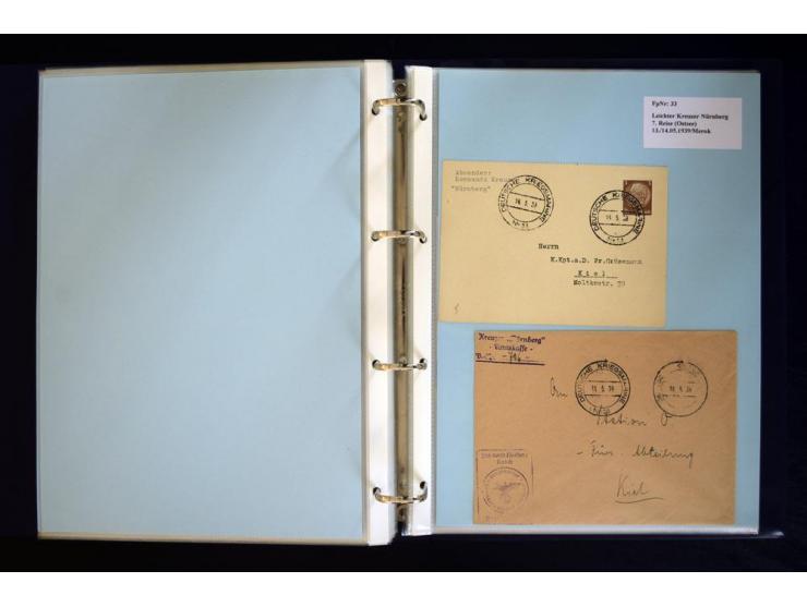 1920/1944, umfangreiche Sammlung "Marine-Schiffspost" mit über 100 Briefen und Karten mit entsprechenden Schiffspost-Stempeln