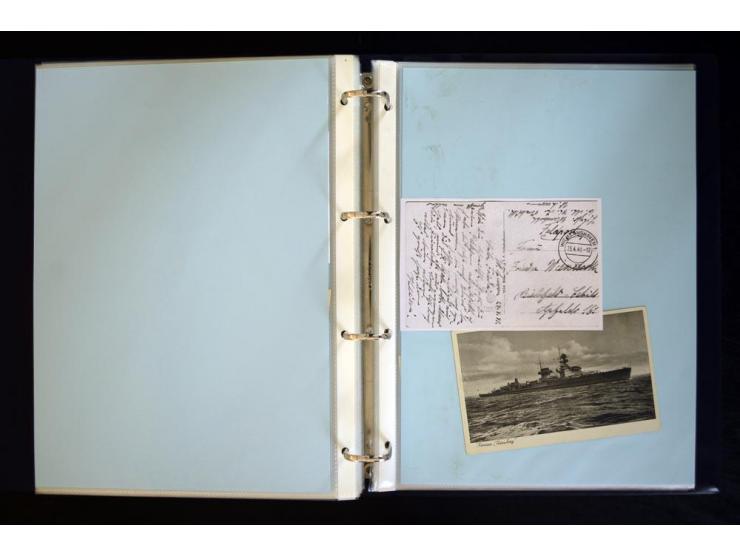 1920/1944, umfangreiche Sammlung "Marine-Schiffspost" mit über 100 Briefen und Karten mit entsprechenden Schiffspost-Stempeln