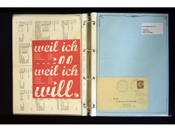 1920/1944, umfangreiche Sammlung "Marine-Schiffspost" mit über 100 Briefen und Karten mit entsprechenden Schiffspost-Stempeln